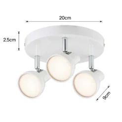 Artemis 3 Lamp LED Round Spotlight - White -Fashion Lighting 12810123 1654840948068759