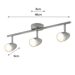 Vector 3 Bar LED Spotlight - Satin Nickel -Fashion Lighting 12810129 1394843073337084