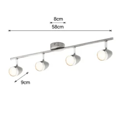 Vector 4 Bar LED Spotlight - Satin Nickel 10 Vector 4 Bar LED Spotlight - Satin Nickel -Fashion Lighting 12810233 1094843073478030