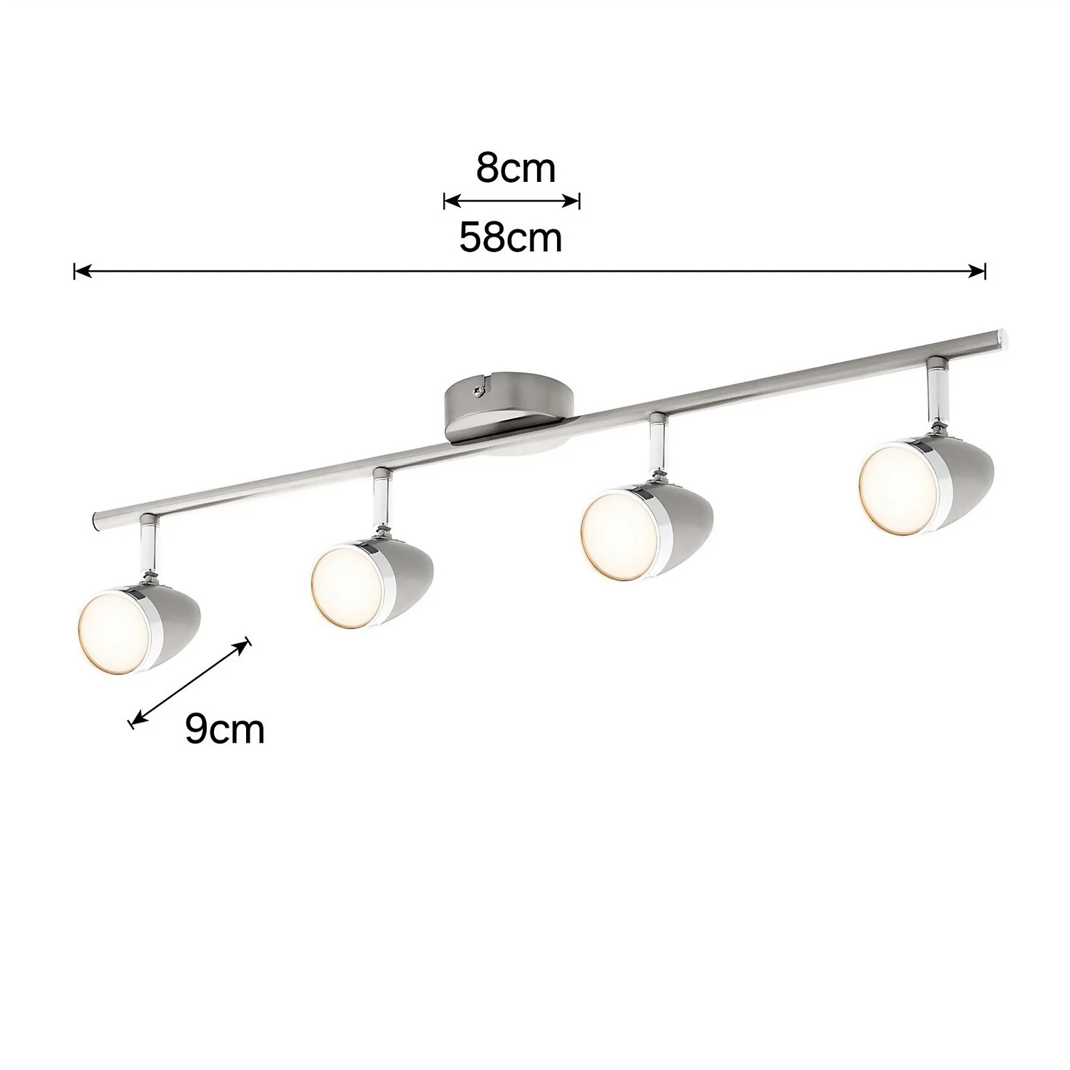 Vector 4 Bar LED Spotlight - Satin Nickel 6 Vector 4 Bar LED Spotlight - Satin Nickel - Image 4