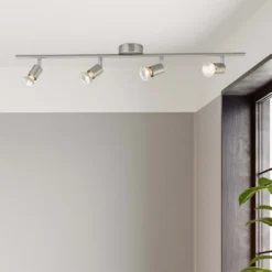 Rochdale 4 Lamp Spotlight Bar - Brushed Stainless Steel -Fashion Lighting 12813665 1854843086106851