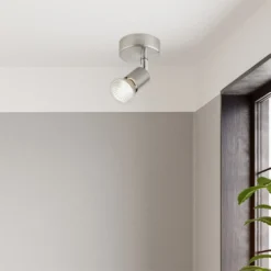 Rochdale 1x 35W Spotlight - Brushed Stainless Steel -Fashion Lighting 12813666 2084843085939805