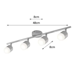 Pallas 4x 5W LED Spotlight - Chrome -Fashion Lighting 12813806 5574843086961875