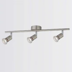 Rochdale 3 Lamp Spotlight Bar - Brushed Stainless Steel -Fashion Lighting 12815760 1524843350319008