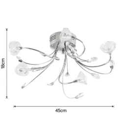 Flora 5 Lamp Semi-Flush Ceiling Light -Fashion Lighting 12815958 1754938641863368