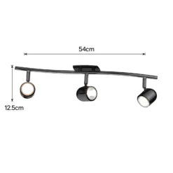 Phoenix 3 Lamp Spotlight Bar - Black Chrome -Fashion Lighting 12816713 3154843348265850