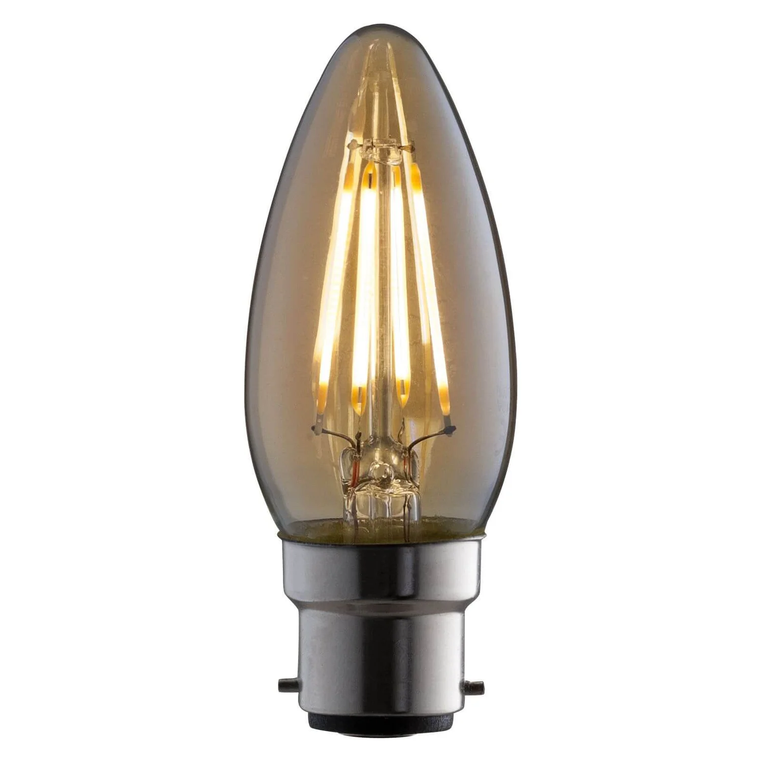 LED Filament Candle 4W B22 Vintage Light Bulb 3 LED Filament Candle 4W B22 Vintage Light Bulb