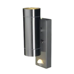 Lutec Rado Up/Down PIR Outdoor Wall Light - Stainless Steel -Fashion Lighting 12819275 8104832986519788