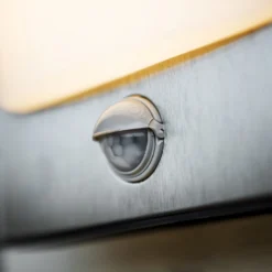 Lutec Face 13W LED PIR Outdoor Wall Light - Stainless Steel -Fashion Lighting 12819285 8224952877315036