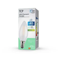 TCP Filament Candle Coat 40W SES Cool Dimmable Light Bulb -Fashion Lighting 12824445 1364963829969133