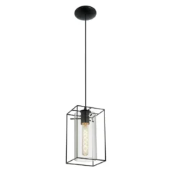 Eglo Loncino 1 Light Pendant Light - Black -Fashion Lighting 12836513 2464831945368408