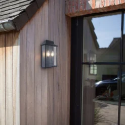 Lutec Holly Outdoor Wall Lantern - Black -Fashion Lighting 12840506 2834952656948407