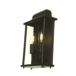 Lutec Holly Outdoor Wall Lantern - Black -Fashion Lighting 12840506 3554833193172040