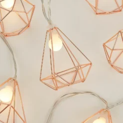 None Copper Geo Battery String Lights -Fashion Lighting 12842422 1634934499146238
