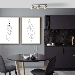 Lucy 3 Lamp Spotlight Plate - Gold & Black -Fashion Lighting 12882221 2994843518951057