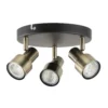 Noah 3 Lamp Spotlight Plate - Black & Antique Brass -Fashion Lighting 12882222 9814843519069197