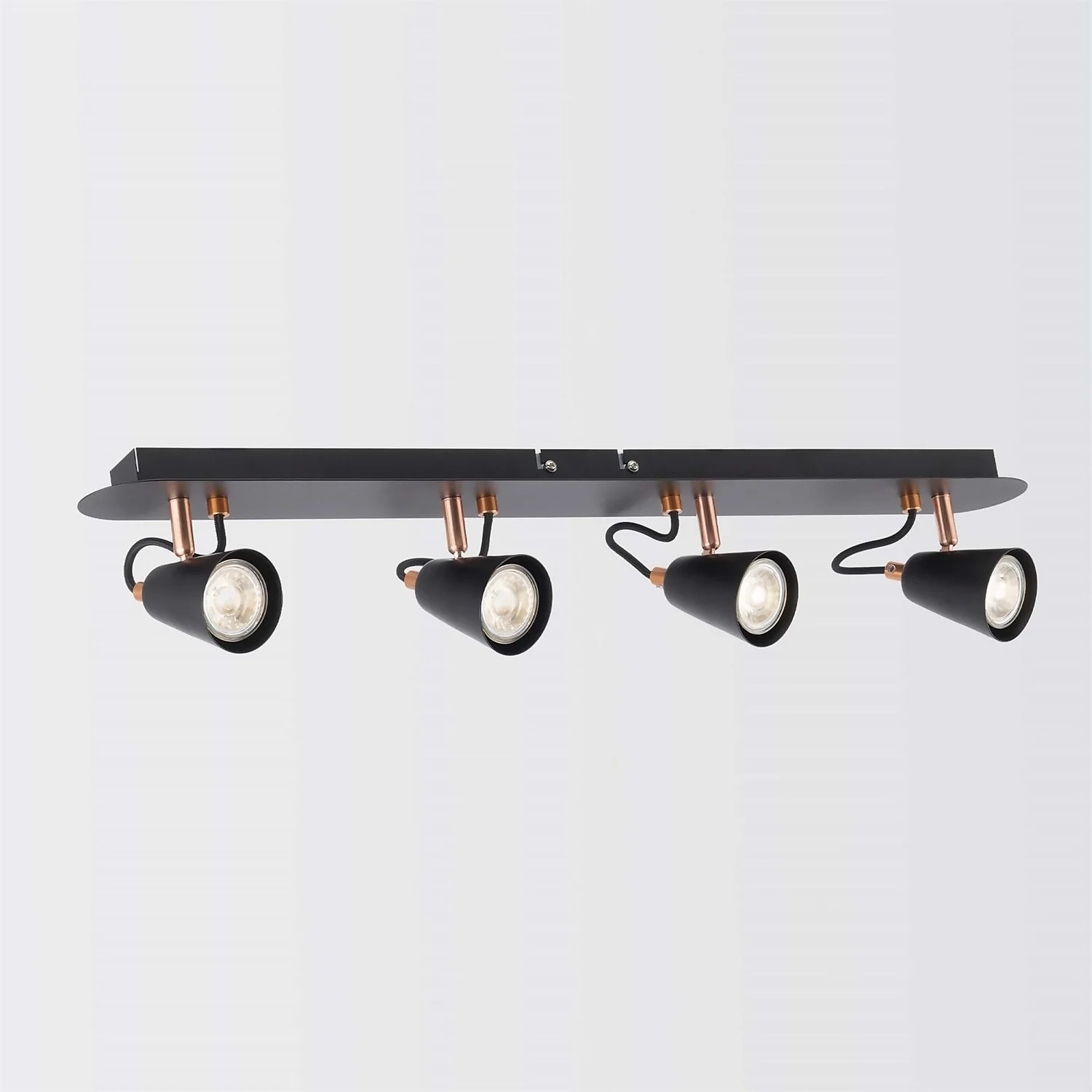 Emma 4 Lamp Spotlight Bar - Black & Copper 5 Emma 4 Lamp Spotlight Bar - Black & Copper - Image 3
