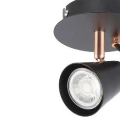 Emma Single Lamp Spotlight - Black & Copper -Fashion Lighting 12882227 1814843519303134