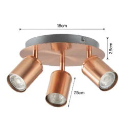 Rose 3 Lamp Spotlight Plate - Rose Gold -Fashion Lighting 12882234 1574843521166152
