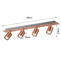 Rose 4 Lamp Spotlight Bar - Rose Gold 12 Rose 4 Lamp Spotlight Bar - Rose Gold -Fashion Lighting 12882239 1134843521248592
