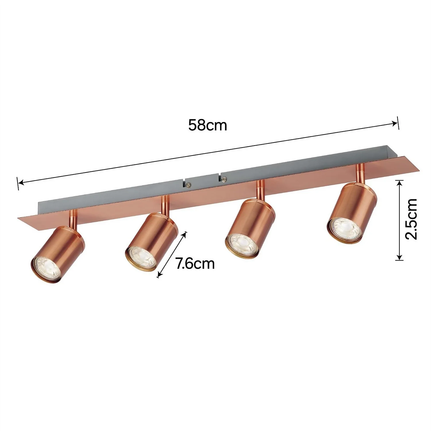 Rose 4 Lamp Spotlight Bar - Rose Gold 7 Rose 4 Lamp Spotlight Bar - Rose Gold - Image 5
