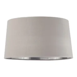 House Beautiful Samet Velvet Drum Shade - Grey - 45cm
