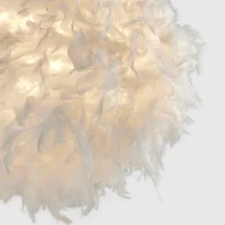 Hattie Feather Non-elec Light Shade - White -Fashion Lighting 12886897 1114911169823013