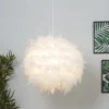Hattie Feather Non-elec Light Shade - White -Fashion Lighting 12886897 1325049847526211