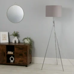 Bella Tripod Floor Lamp - Grey 12 Bella Tripod Floor Lamp - Grey -Fashion Lighting 12908200 5715042038653354