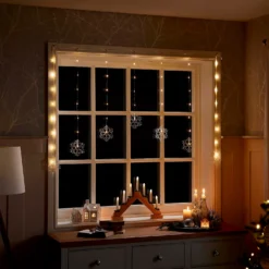 Snowflake LED Pinwire Christmas Window Curtain Light -Fashion Lighting 12945703 7604884276975759