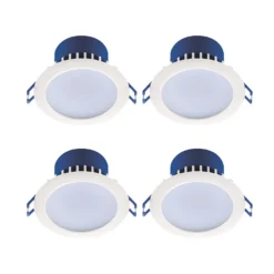 7W Dimmable Tri-Colour Pack Of 4 LED Downlights