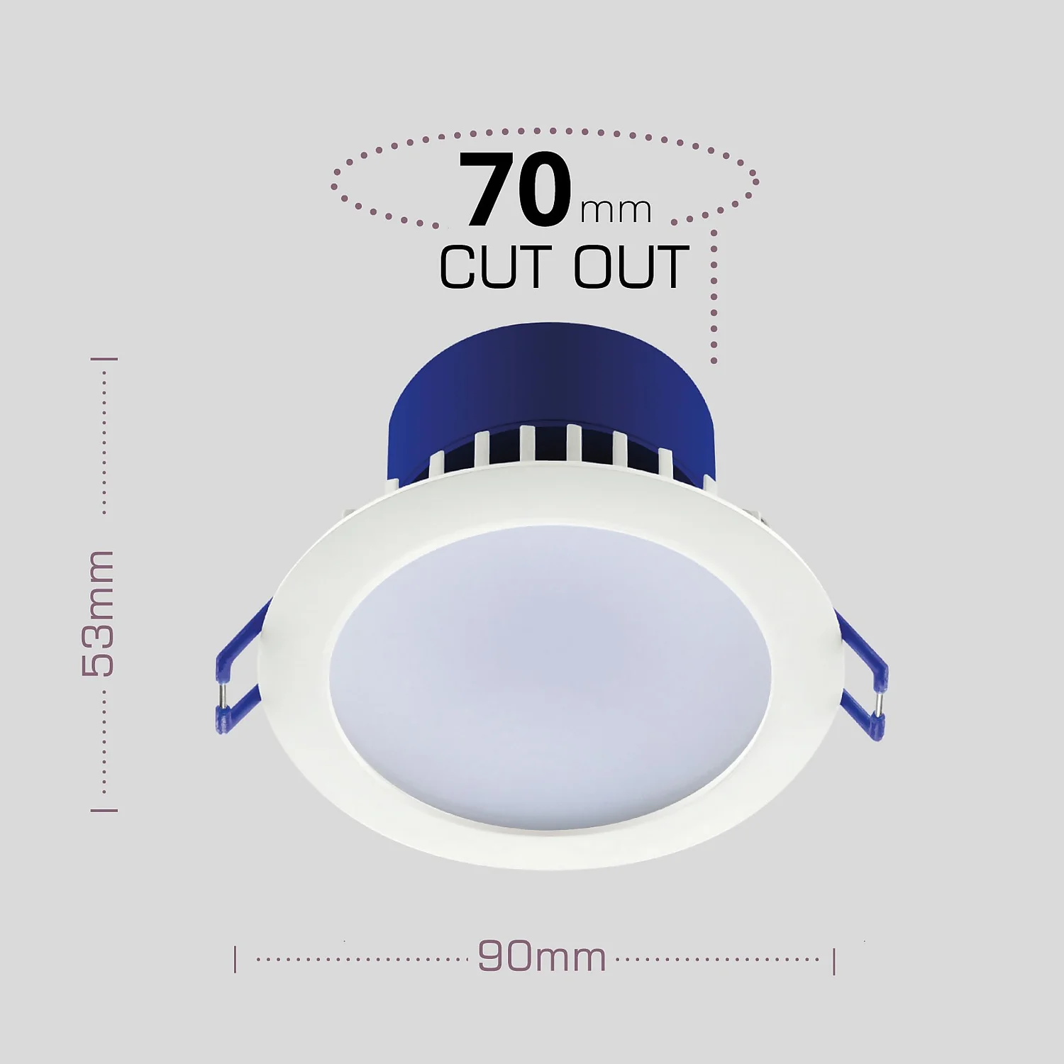 7W Dimmable Tri-Colour Pack Of 4 LED Downlights 4 7W Dimmable Tri-Colour Pack Of 4 LED Downlights - Image 2