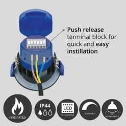 Fixed Fire Rated IP65 LED 5 Pack Downlights - White 10 Fixed Fire Rated IP65 LED 5 Pack Downlights - White -Fashion Lighting 13031827 1114861149597390