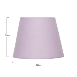 Clyde Mauve Taper Shade - 20cm -Fashion Lighting 13139365 5704900551764313