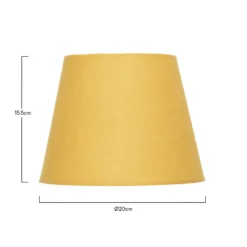 Clyde Ochre Taper Shade - 20cm 12 Clyde Ochre Taper Shade - 20cm -Fashion Lighting 13139368 9454900551807492