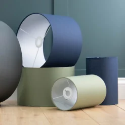 Clyde Navy Drum Shade - 30cm -Fashion Lighting 13139386 3534944147934794