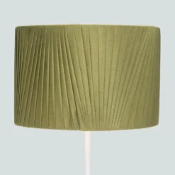 Raye Olive Drum Pleated Silk Shade - 30cm 12 Raye Olive Drum Pleated Silk Shade - 30cm -Fashion Lighting 13139397 5224900555544280