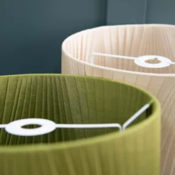 Raye Olive Drum Pleated Silk Shade - 30cm 16 Raye Olive Drum Pleated Silk Shade - 30cm -Fashion Lighting 13139397 7524944148160835