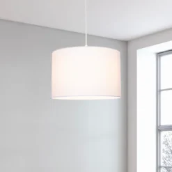 Clyde White Drum Shade - 30cm