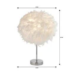 Hattie Feather Table Lamp - White -Fashion Lighting 13157965 9674936822263927
