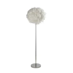 Hattie Feather Floor Lamp - White -Fashion Lighting 13157970 1724958397113883