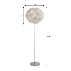 Hattie Feather Floor Lamp - White -Fashion Lighting 13157970 2124958397159393