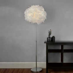 Hattie Feather Floor Lamp - White -Fashion Lighting 13157970 9684958397061995