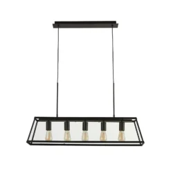 Bellevue 5 Light Industrial Pendant - Black -Fashion Lighting 13157971 4185049847695858