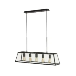 Bellevue 5 Light Industrial Pendant - Black -Fashion Lighting 13157971 6245049847671201