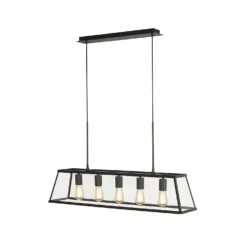 Bellevue 5 Light Industrial Pendant - Black -Fashion Lighting 13157971 8685049847533432