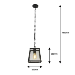 Bellevue 1 Light Industrial Pendant - Black -Fashion Lighting 13177664 1375009385270987