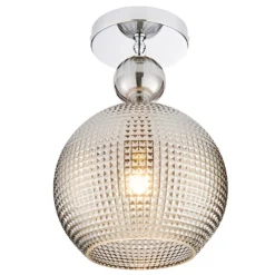Safi Glass Flush Pendant - Chrome Smoke 8 Safi Glass Flush Pendant - Chrome Smoke -Fashion Lighting 13208300 1784896912907044