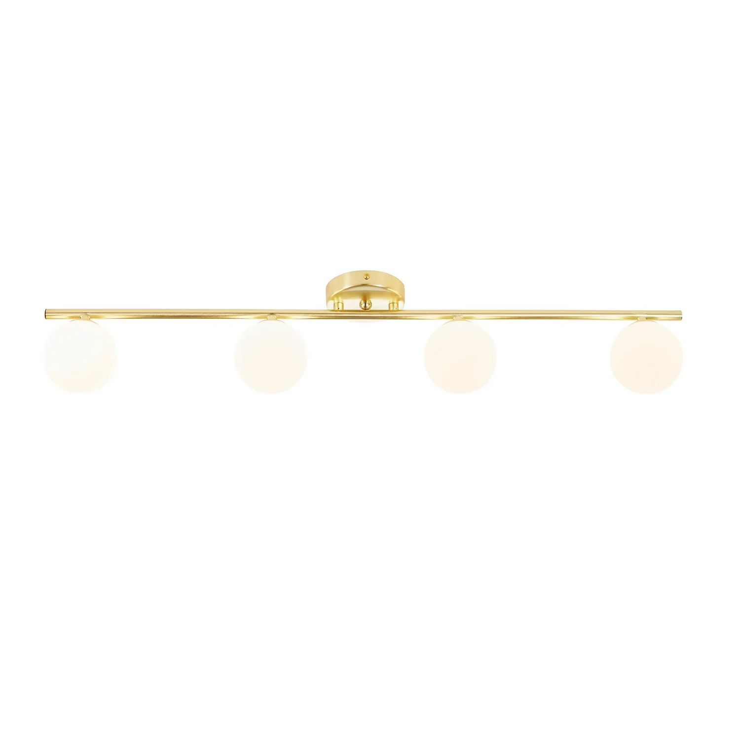 Orb 4 Lamp Spotlight Bar - Brass & Opal 4 Orb 4 Lamp Spotlight Bar - Brass & Opal - Image 2