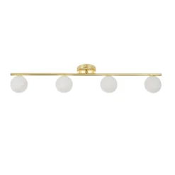 Orb 4 Lamp Spotlight Bar - Brass & Opal 9 Orb 4 Lamp Spotlight Bar - Brass & Opal -Fashion Lighting 13208303 1944896912965433
